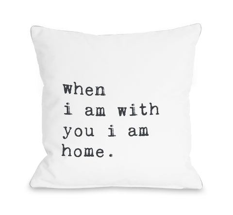 With You - White Throw Pillow by OBC 18 X 18