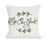 Be Our Guest - Ivory Throw Pillow by Timree 16 X 16