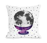 Magic Moon Ball - White Throw Pillow by OBC 16 X 16