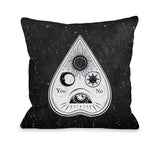 Ouija Universe - Black Throw Pillow by OBC 18 X 18