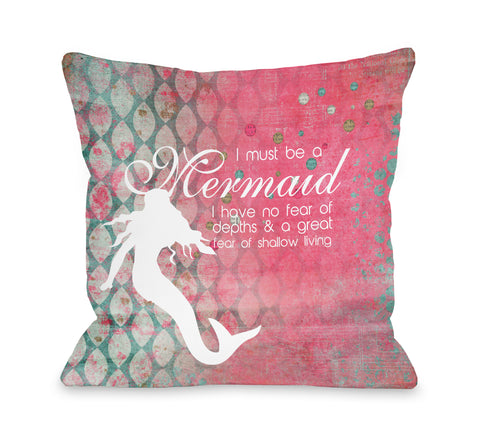 Must Be A Mermaid Scales - Multi Throw Pillow by Cheryl Overton 18 X 18