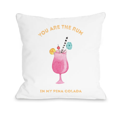 You Are The Rum - Multi Throw Pillow by Cheryl Overton 18 X 18