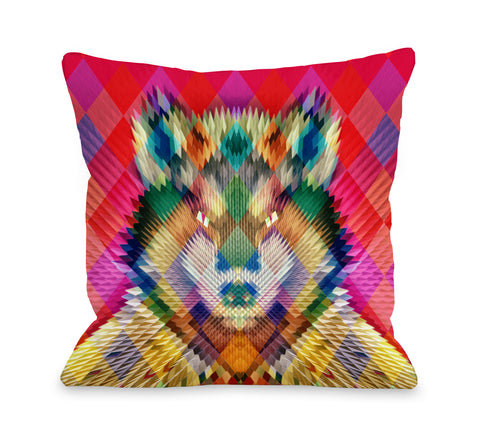 Corporate Wolf - Multi Throw Pillow by Ali Gulec 18 X 18