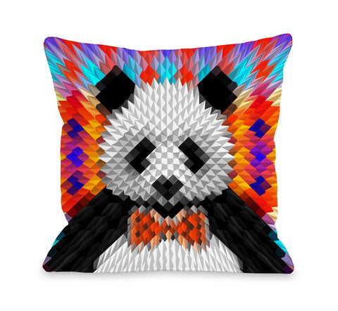 Panda - Multi Throw Pillow by Ali Gulec 18 X 18
