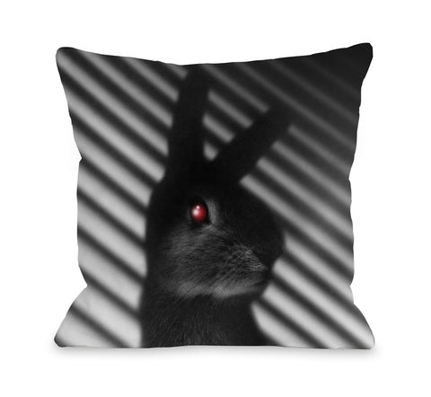 Shadow Bunny - Multi Throw Pillow by Ali Gulec 18 X 18