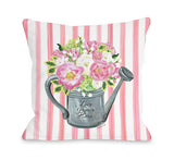 Watering Can - Multi Throw Pillow by Timree 18 X 18