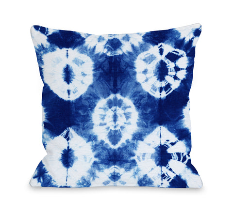 Harper Dye - Blue Throw Pillow by OBC 18 X 18