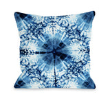 Talulah Indigo - Blue Throw Pillow by OBC 18 X 18