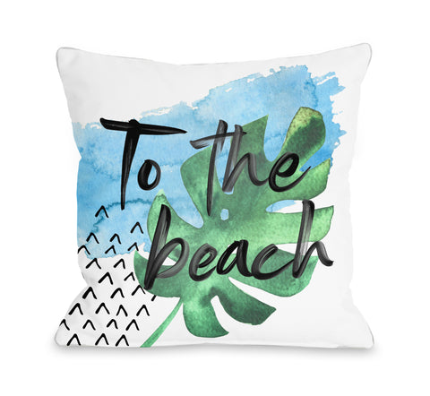 To The Beach - Multi Throw Pillow by OBC 18 X 18
