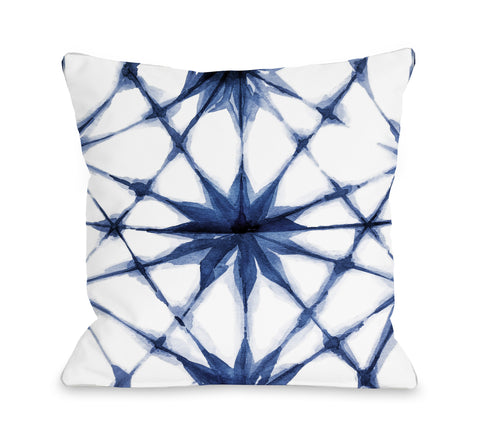 Festival Navy - Navy Throw Pillow by OBC 18 X 18