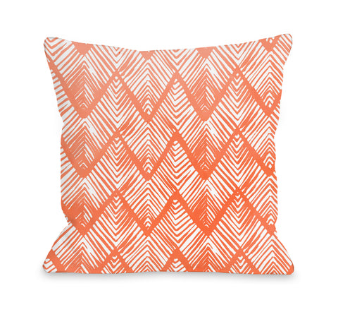 Festival Tangerine - Orange Throw Pillow by OBC 18 X 18