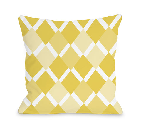 Jax Lemon - Yellow Throw Pillow by OBC 18 X 18