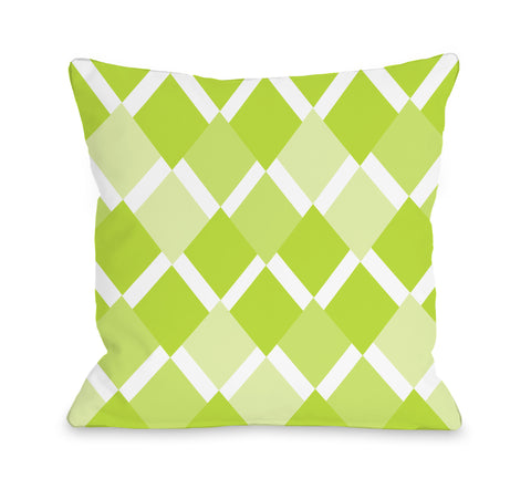 Jax Lime - Green Throw Pillow by OBC 18 X 18
