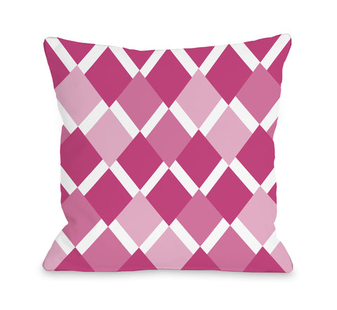 Jax Pink - Pink Throw Pillow by OBC 18 X 18