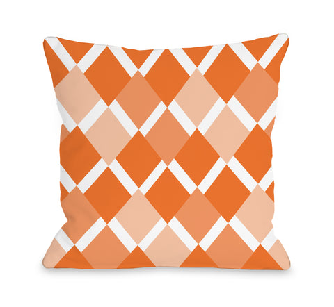 Jax Tangerine - Orange Throw Pillow by OBC 18 X 18