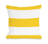 Cabana Pineapple - Yellow Throw Pillow by OBC 18 X 18