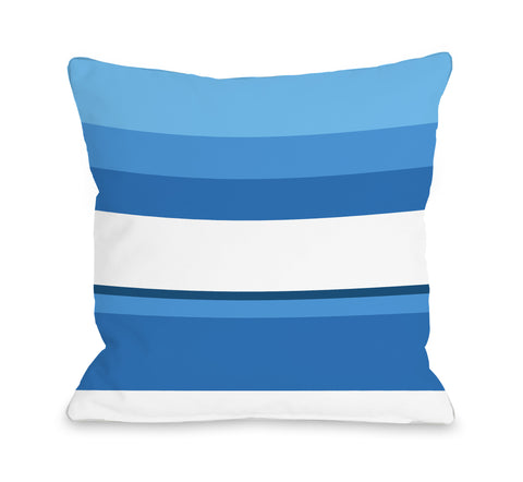 Jacee Ocean - Navy Throw Pillow by OBC 18 X 18