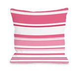 Kelsea Popsicle - Pink Throw Pillow by OBC 18 X 18