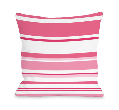 Kelsea Popsicle - Pink Throw Pillow by OBC 18 X 18