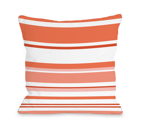 Kelsea Tangerine - Orange Throw Pillow by OBC 18 X 18