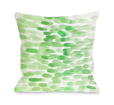 Kyrsten Kiwi - Green Throw Pillow by OBC 18 X 18
