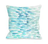 Kyrsten Sky - Blue Throw Pillow by OBC 16 X 16