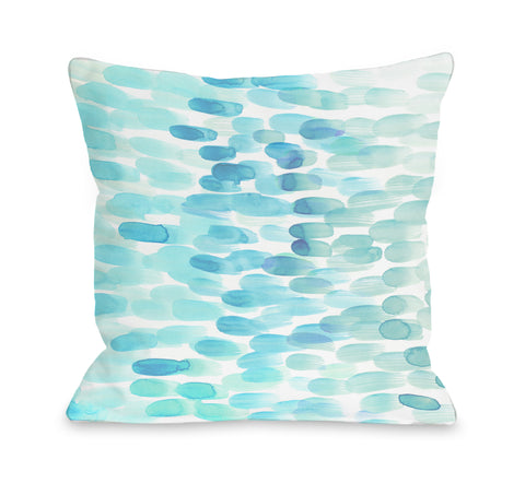 Kyrsten Sky - Blue Throw Pillow by OBC 18 X 18