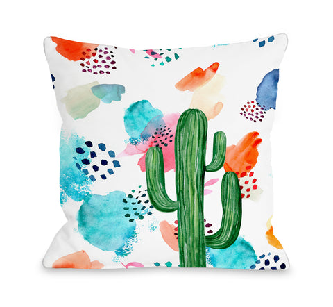 Cactus Abstract - Multi Throw Pillow by OBC 18 X 18