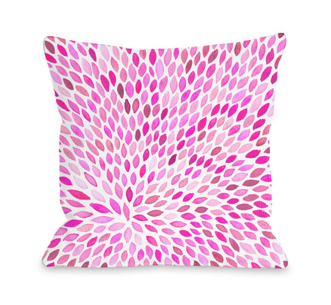 Pinky Petals - Pink Throw Pillow by OBC 18 X 18