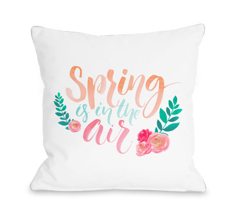 Spring Is In the Air Recolor - Multi Throw Pillow by OBC 18 X 18