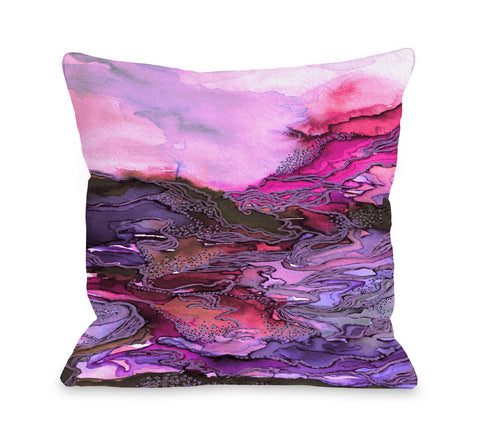 Bring On Bohemia Warm Embrace - Pink Throw Pillow by Julia Di Sano 18 X 18