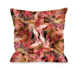 Floral Fiesta Boho Tropics - Red Throw Pillow by Julia Di Sano 18 X 18