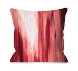 Irradiated Simple Romance - Red Throw Pillow by Julia Di Sano 18 X 18
