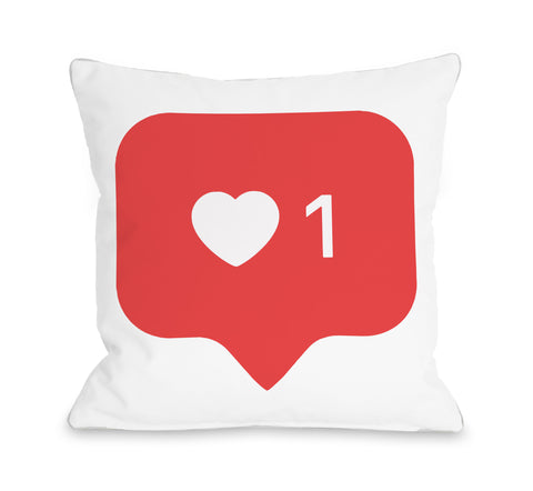 Social Like - Red Throw Pillow by OBC 18 X 18