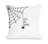 Spooky Spider Web - White Throw Pillow by OBC 18 X 18