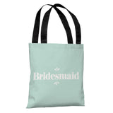 Delicate Bridal Party - Bridesmaid - Green 18" Polyester Tote Bag by OBC 18 X 18