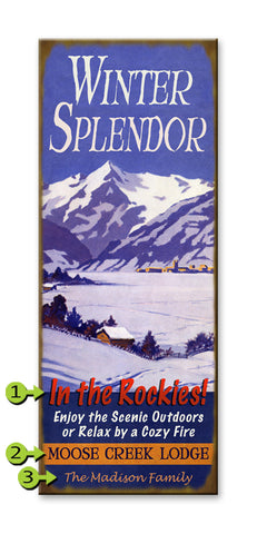 Winter Splendor (Landscape) Metal 14x36