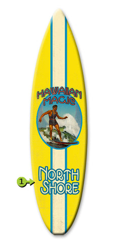 Hawaiian Magic Surfboard Wood 8x32