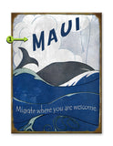 Migrate where you are welcome Wood 23x31