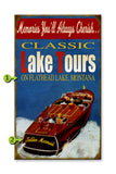 Classic Lake Tours Wood 18x30