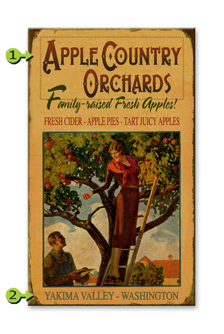 Apple Country Metal 14x24