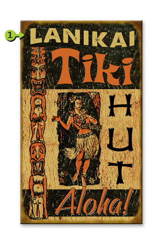 Aloha! Tiki Hut Metal 23x39