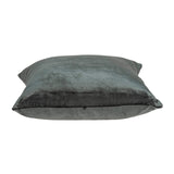 ArtFuzz 18 inch X 7 inch X 18 inch Transitional Charcoal Solid Pillow Cover with Down Insert