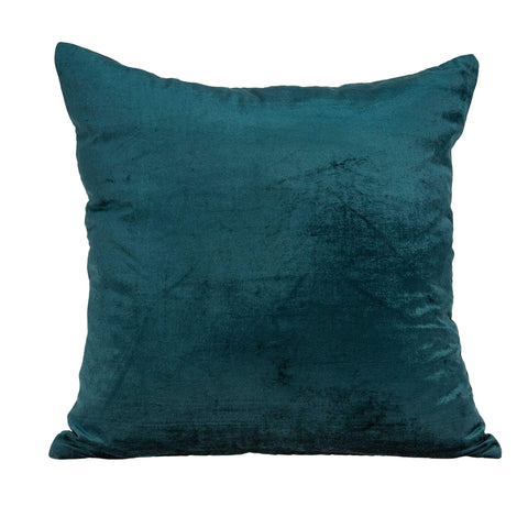 ArtFuzz 20 inch X 7 inch X 20 inch Transitional Teal Solid Pillow Cover with Poly Insert