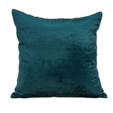 ArtFuzz 18 inch X 7 inch X 18 inch Transitional Teal Solid Pillow Cover with Poly Insert