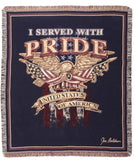 I Served with Pride Tapestry Throw