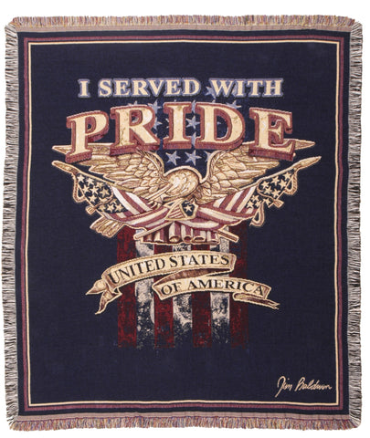 I Served with Pride Tapestry Throw