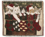 Simply Christmas Kittens Tapestry Throw