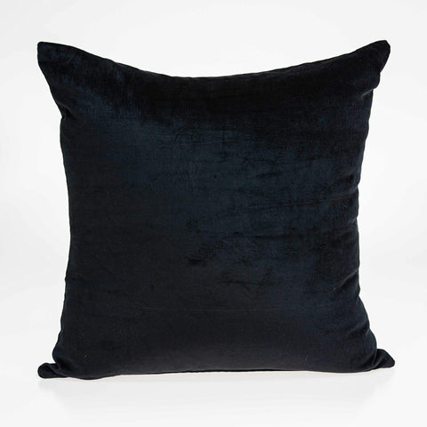 ArtFuzz 20 inch X 0.5 inch X 20 inch Transitional Black Solid Pillow Cover