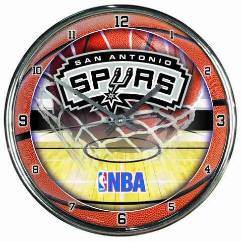 NBA San Antonio Spurs Chrome Clock